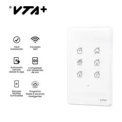 VTA PLUS - Interruptor De 6 Escenas Smart, Línea Conect Iot