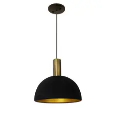 ILUMECO - Hemisferio Techo 1 Luz E27 Negro Bronce