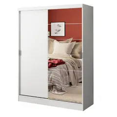 MADESA - Closet Luke 183X120X53 2 Puertas Y 1 Espejo Blanco