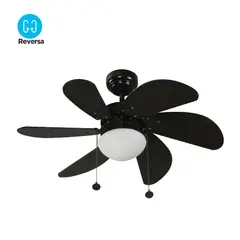 DESIGNER - Ventilador de Techo 32pulg Negro 1l E27 60w