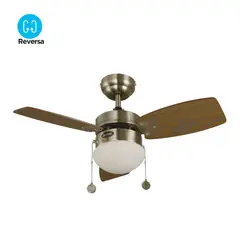 DESIGNER - Ventilador de Techo de 76,2cm en Niquel Satinado