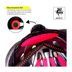 BKS - Casco Para Bicicleta Bmx Mtb H350 L Rojo