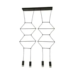 ARTELUCE - Lámpara De Techo LED Negra 4 Luces Luz Cálida