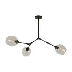 DESIGNER - Lámpara De Techo Negra 3 Luces E27 Moderna Mate Designers Lighting