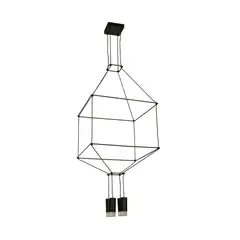 ARTELUCE - Lámpara Led Colgante Negra Moderna Con 4 Luces