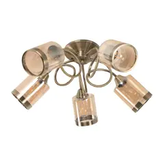 IKELITE DESIGN - Lámpara De Techo Bronce Antiguo 5 Luces Estilo Clásico Ikelite