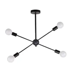 ARTELUCE - Lámpara De Techo Negra 4 Luces E27 Moderna