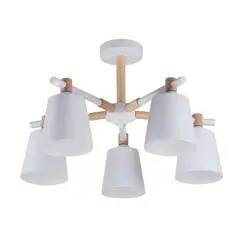 IKELITE DESIGN - Lámpara De Techo Blanca 5 Luces E27 Ikelite Moderna Mate