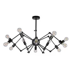 DESIGNER - Lámpara Techo Negro 12l E27 60w