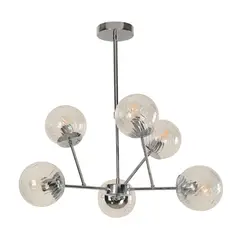 DESIGNER - Lámpara De Techo Cromada 6 Luces E27 Designers Lighting