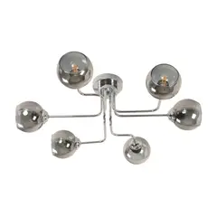 DESIGNER - Lámpara De Techo 6 Luces E27 Cromado Designers Lighting