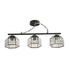 IKELITE DESIGN - Lámpara De Techo Negra 3 Luces E27 Mate Ikelite