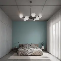 DESIGNER - Lámpara Colgante Negra 8 Luces E27 Designers Lighting Moderna