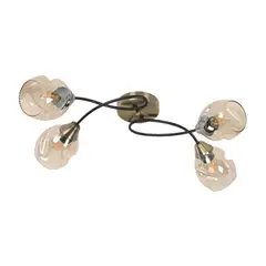 DESIGNER - Lámpara De Techo 4 Luces E27 Bronce Antiguo Designers Lighting