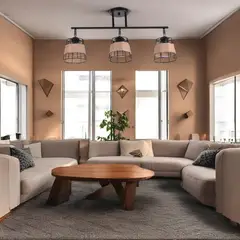 IKELITE - Lámpara De Techo Negra 3 Luces Moderna