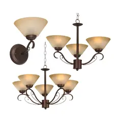 IKELITE DESIGN - Lámpara Combo Techo y Pared Chocolate E27 Ikelite