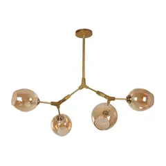DESIGNERS LIGHTING - Lámpara Colgante Dorado 4l E27 40w