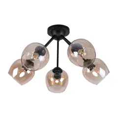 IKELITE DESIGN - Lámpara Techo Negro 5l E27 40w 20 21252-2