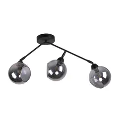 DESIGNER - Lámpara De Techo Negra 3 Luces E14 Diseño Moderno Designers Lighting