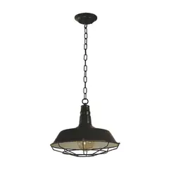 IKELITE DESIGN - Lámpara Colgante Negra E27 1 Luz Ikelite Estilo Vintage