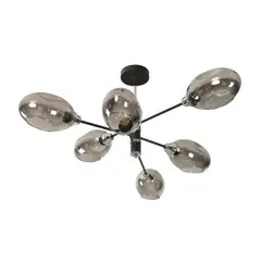 ARTELUCE - Lámpara Colgante Negro 6 Luces E27 Moderna