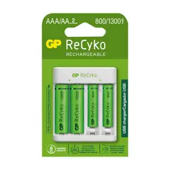 GP - Cargador 411 Con 2 AA. 1300 + 2 Aaa De 800