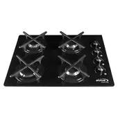 ABBA - Cubierta Vidrio 4p, Ea, Parrilla Circular Hierro, Gpropano, Ext:60x48cm