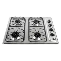 ABBA - Estufa Empotrable Gas Licuado 59.5x44.5 cm Acero Inoxidable CG401-3 EE P