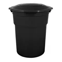 ESTRA - Caneca Plástica 100 Litros Negro con Tapa