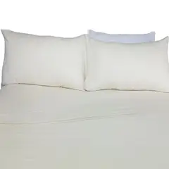 FENISSA - Juego Cama Poliester King Beige