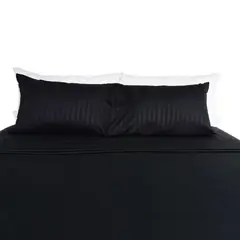 FENISSA - Juego Cama Poliester Doble Negro
