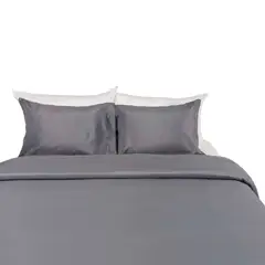 FENISSA - Duvet Poliéster Unicolor Gris King