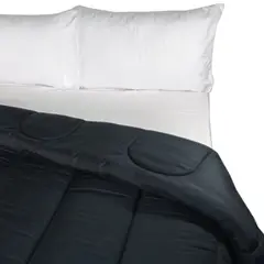 undefined - Cobija Plumón Fibra Negro Sencillo