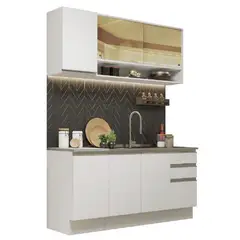 MADESA - Cocina Integral Glamy Blanco Sin Mesón