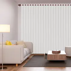 JUST HOME COLLECTION - Cortina Blackout Basica Blanco Pasador Ancho 281-290 Alto 60-245