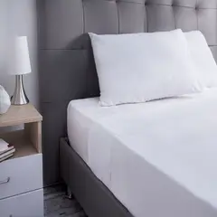 VOYPRE - Juego De Sábanas Unicolor Tamaño Doble Blanco
