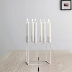 ARRO ES SAS - Candelabro Para 8 Velas Hierro Franc Blanco