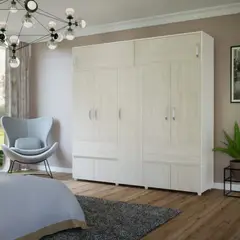 MADERKIT - Closet Bari 200X200X50Cm Niebla Blanco