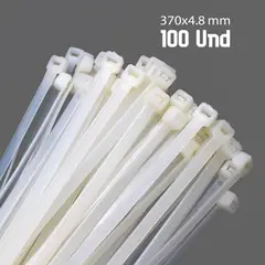 VESTA - Amarre 370 mm x 4.8 mm Blanco x 100 Unidades