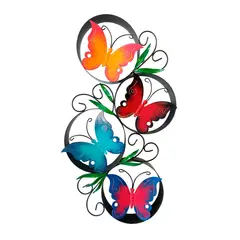 undefined - Cuadro Circulos Mariposas 45X70 Cm