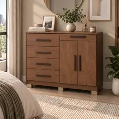 MUEBLES 2020 - Cómoda Ginesta 112X96,5X47Cm Marrón