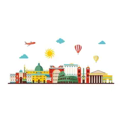 ADAZIO - Vinilo Decorativo Roma Skyline Xs 100X43Cm