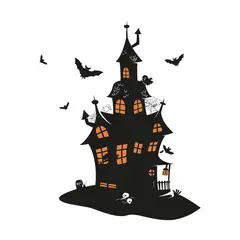 ADAZIO - Vinilo De Halloween Casa Embrujada 96X120Cm