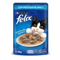FELIX - Alimento Húmedo Para Gato Pescado Blanco Salsa 85g