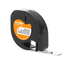 DYMO - Cinta nailon negro/blanco adhesión textil 12mm 4m LetraTag100T100H