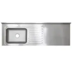 GENERICO - Lavaplatos Sobreponer 180X60 Acero Inox Satin Izqu