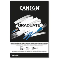 CANSON - Bitacora Grad. A4 120gr 20h C400110386 Negra