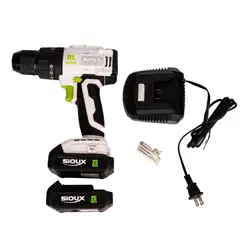 SIOUX - Taladro Percutor Industrial Brushless 2 Baterías 20V 2A 62Nm