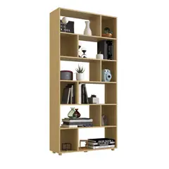 MULTIMUEBLES - Librero Biblioteca Multiusos 736 Nogal 187X90X30