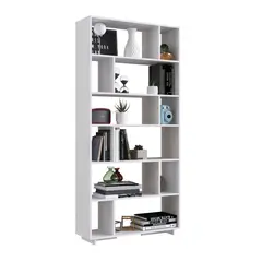 MULTIMUEBLES - Librero Biblioteca Multiusos 736 Blanco 187X90X30